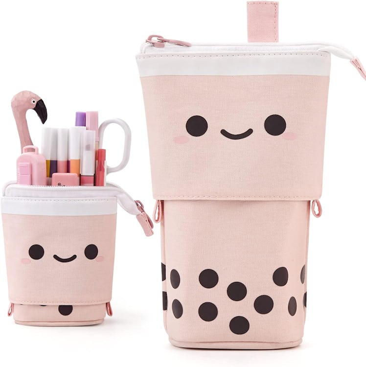 ANGOOBABY Standing Bubble Tea Pencil Case 