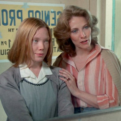 In the 1976 film 'Carrie,' Sissy Spacek plays a young girl tormented by her toxic mother.