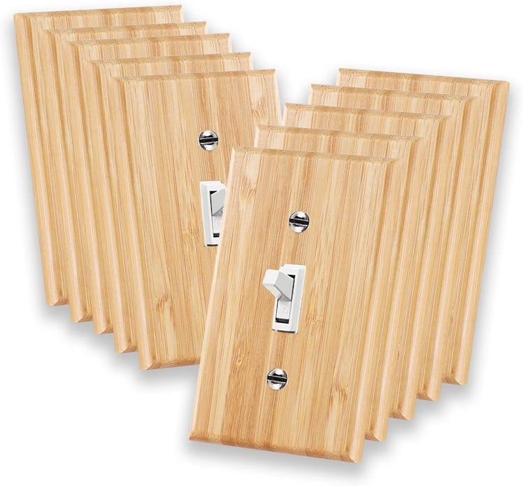 Suluor Wood Light Switch Plates (10 Pieces)