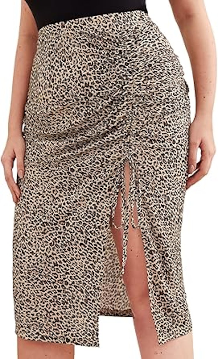 Floerns Drawstring-Ruched Skirt