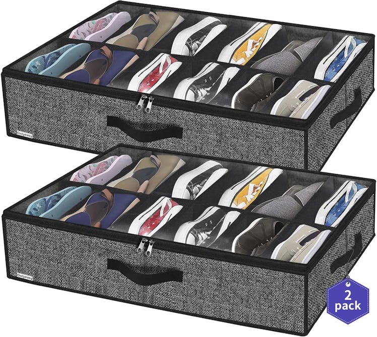 Onlyeasy Under-Bed Shoe Organizer (2-Pack)