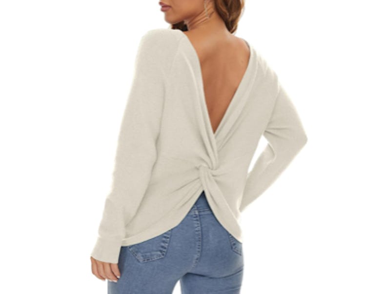 LILBETTER Twisted Back Pullover