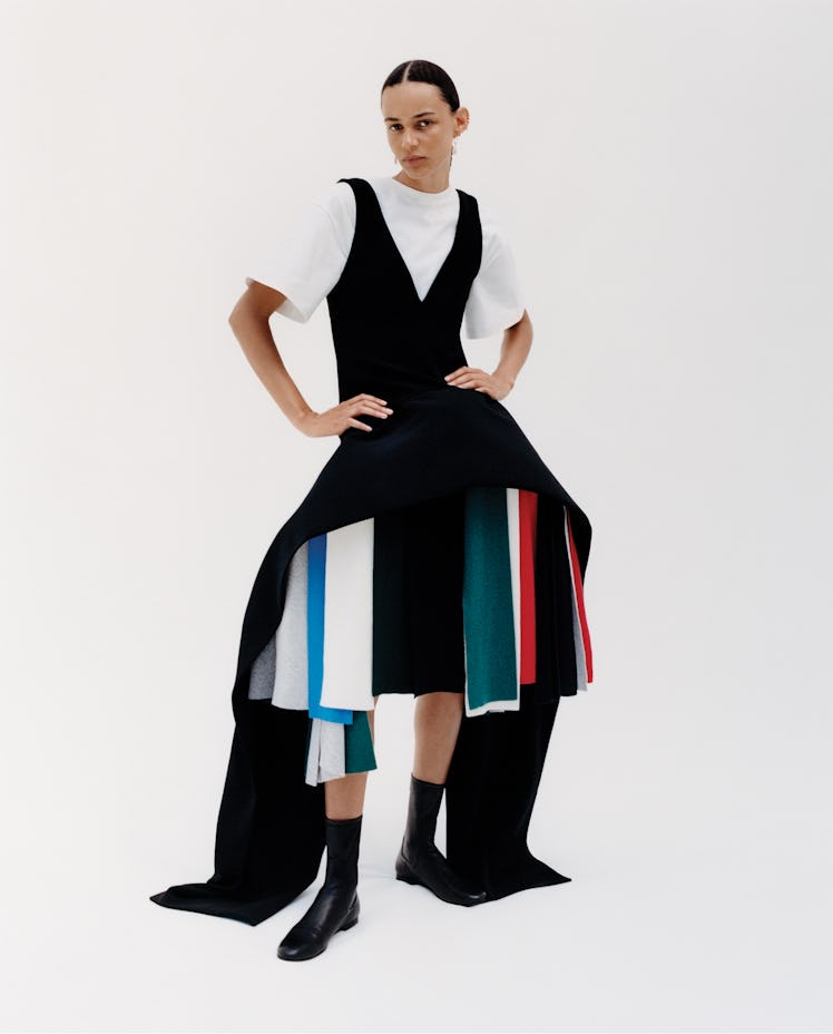 JW Anderson dresses; stylist’s own T-shirt.