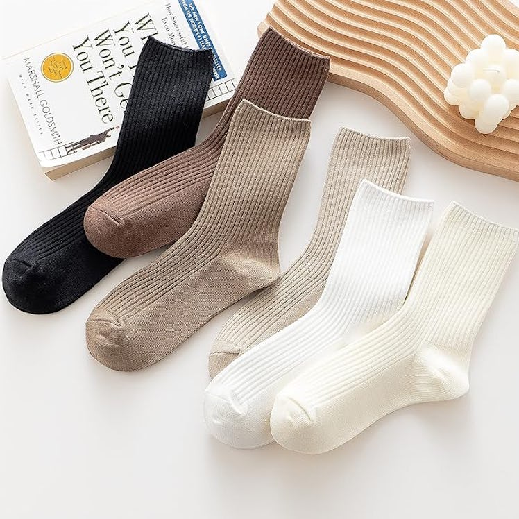 ACCFOD Casual Crew Socks (6-Pack)