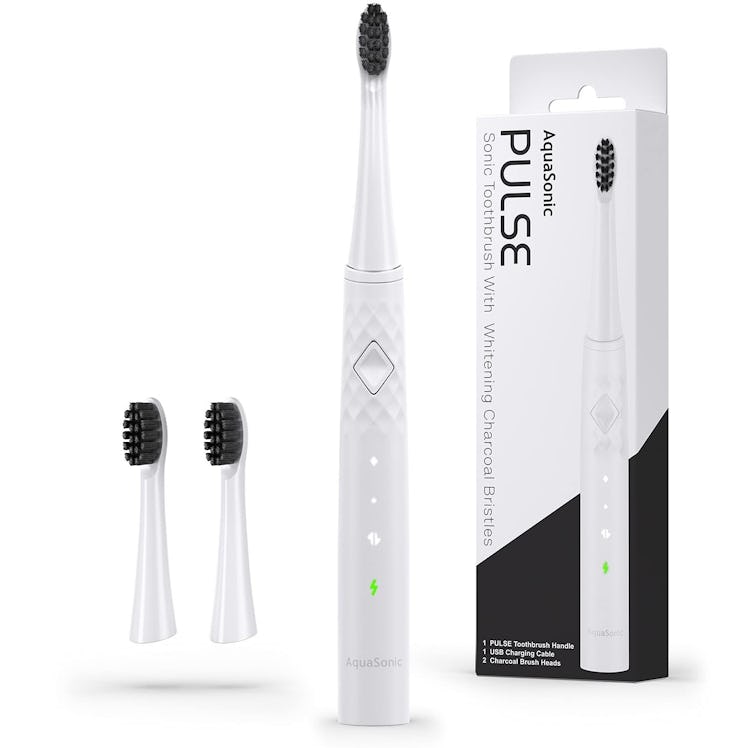 AquaSonic Pulse Electric Toothbrush with Activated Charcoal Bristles