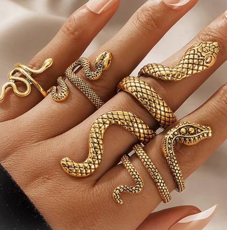 Frodete Stackable Snake Rings (4 Pieces)