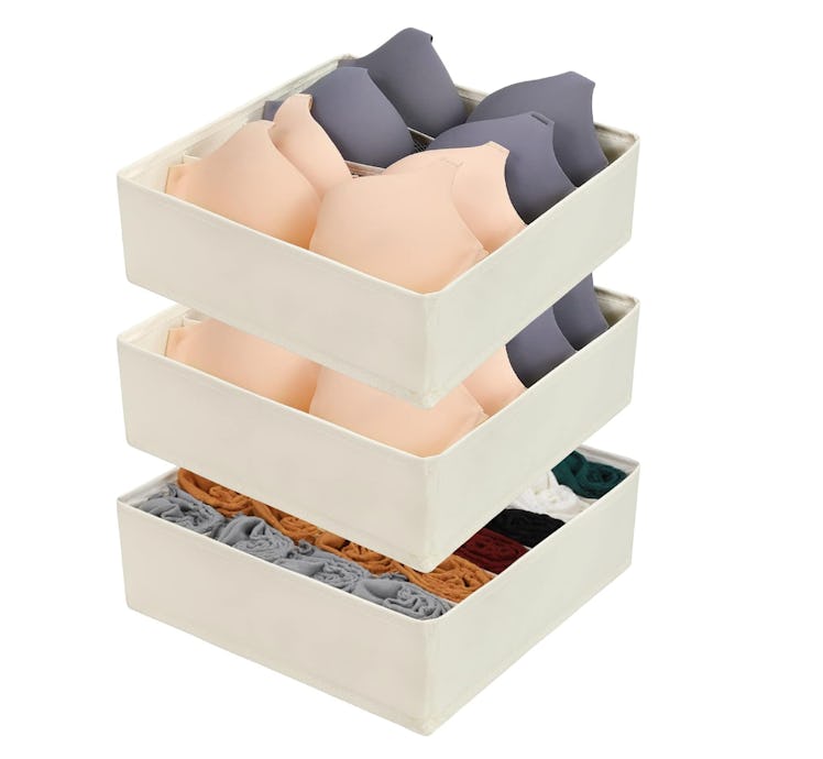 GOGOODA Bra & Socks Drawer Organizers (3-Pack)