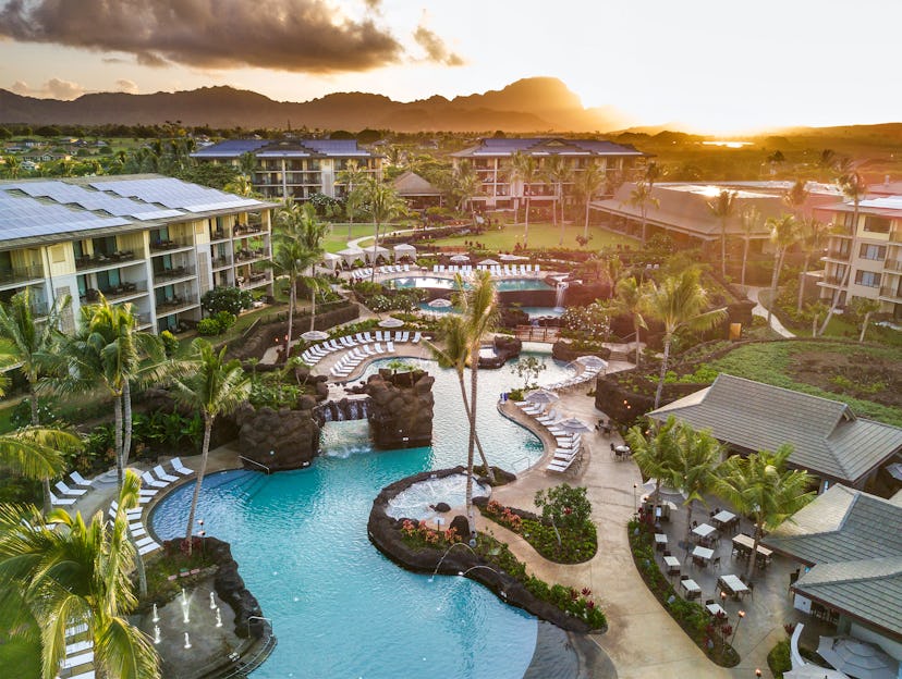 Top Things To Do In Kauai With Kids 4 main pool at dusk