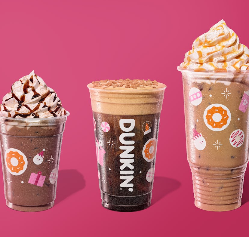 Dunkin's holiday 2024 menu is now available with a Cookie Butter Cold Brew and Holiday Cookie Signat...