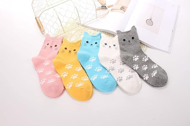 Jeasona Cat Socks (5-Pack)