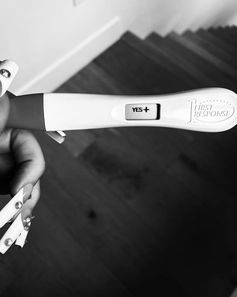Megan Fox shared a photo of her pregnancy test on Instagram.