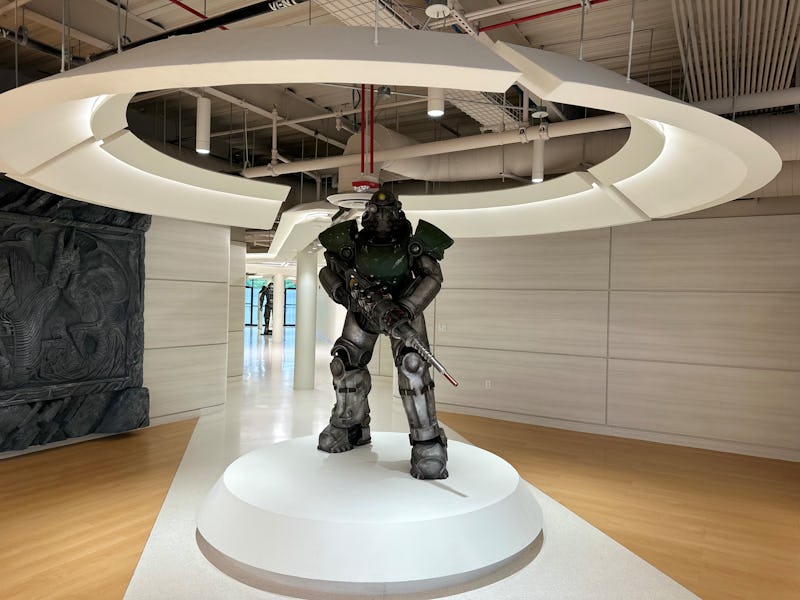 An empty corridor at Bethesda Game Studios in 2023.