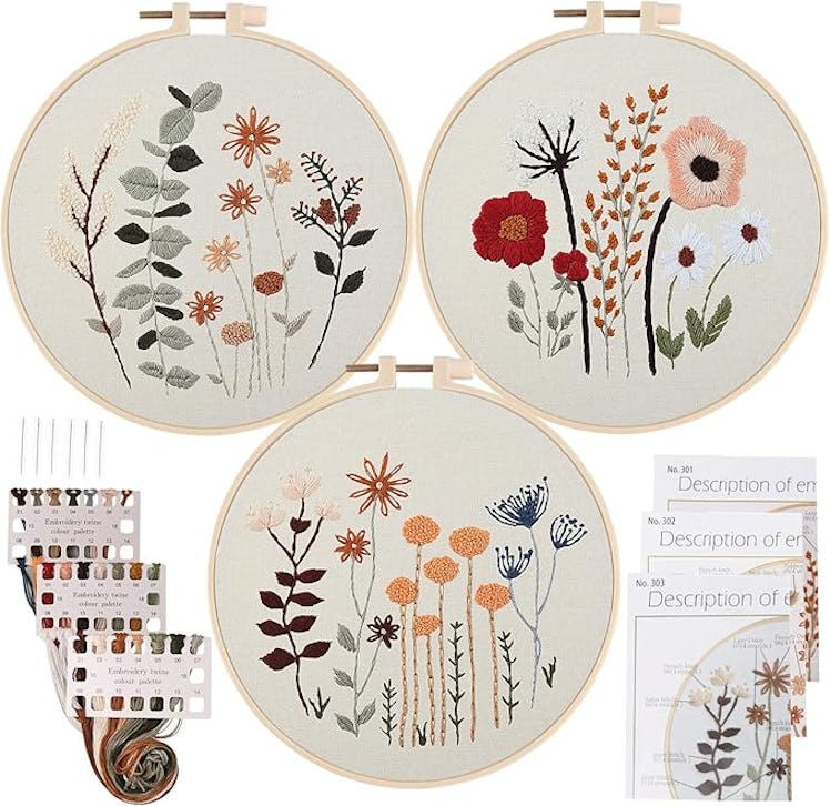 Uphome Embroidery Starter Kit For Beginners (3-Pack)