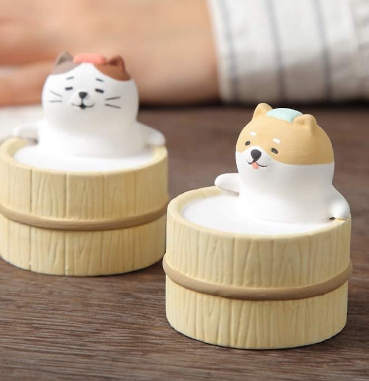 LIVELY BREEZE Bathing Cat Aroma Ceramic Stone Diffuser