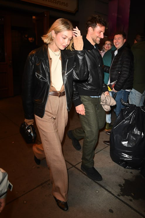 Gigi Hadid and Bradley Cooper matching red off-duty outfits