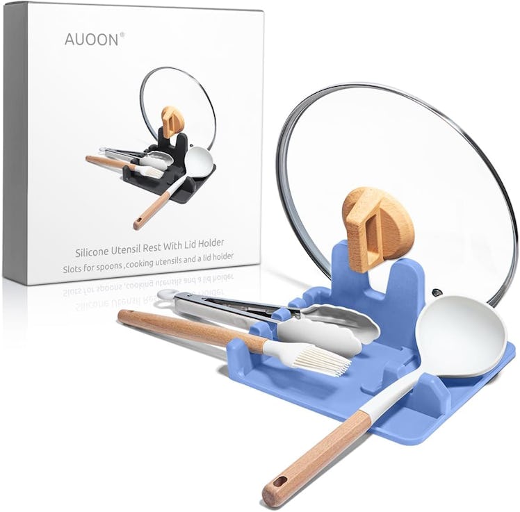 AUOON Silicone Utensil Rest & Pot Lid Holder