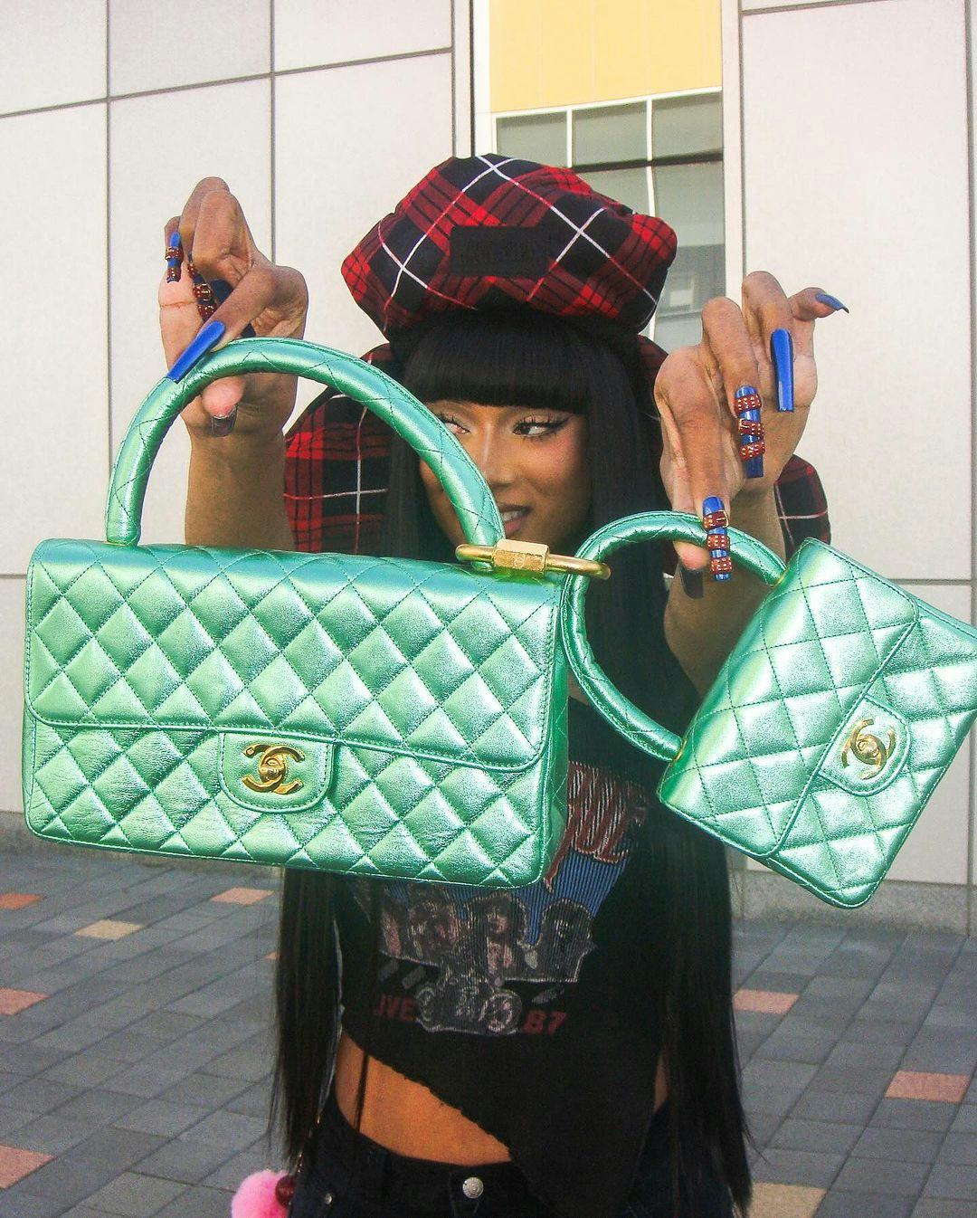 Megan Thee Stallion shows off two Chanel bags on Instagram