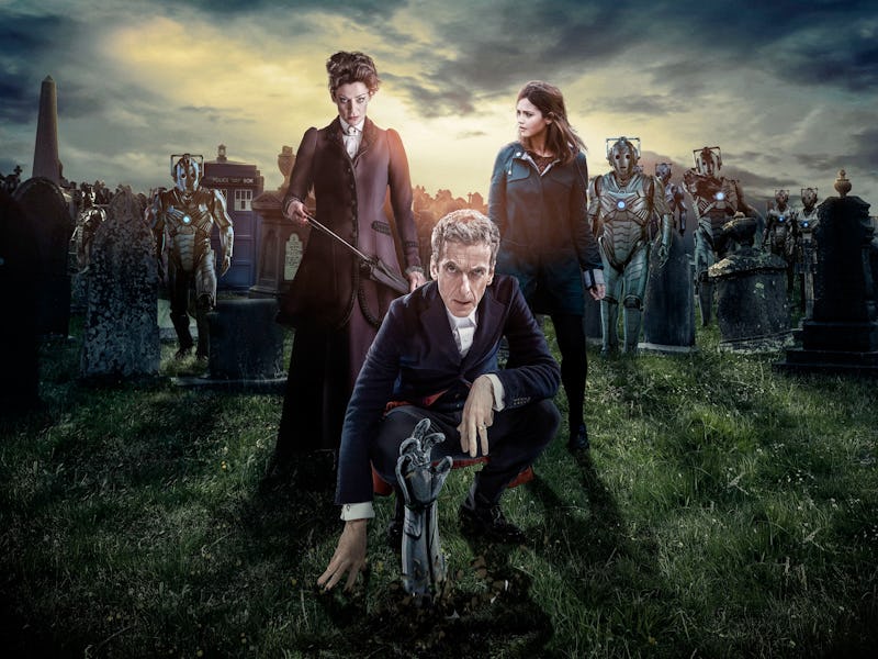 A promotional image for Doctor Who Season 8, "Death in Heaven."
