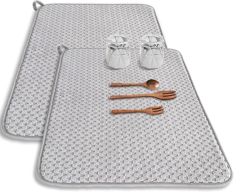 Meirrnyyu Absorbent Dish Mats (2-Pack)