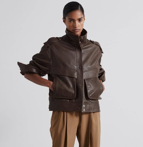 Funnel neck coat trend