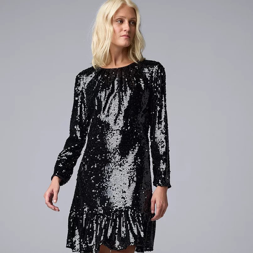 Simply Vera Vera Wang Short Sequin Dress