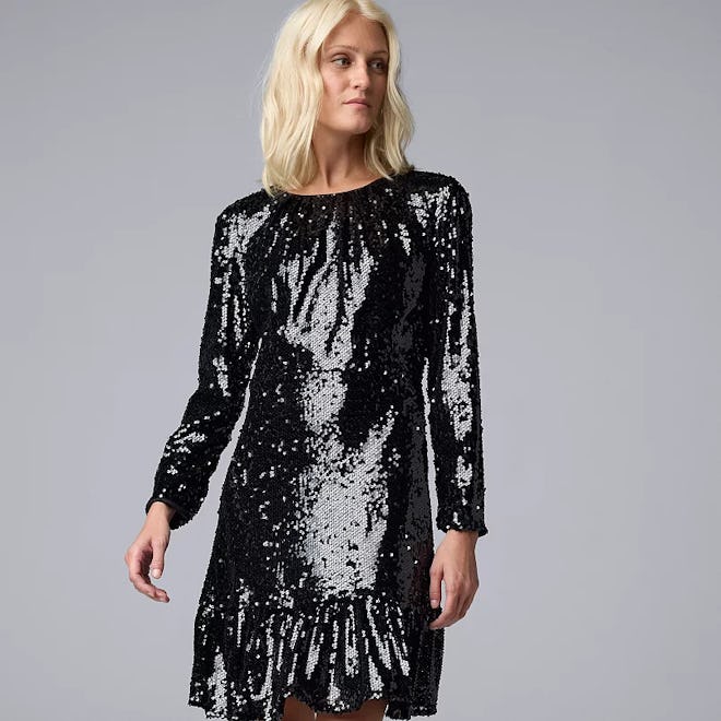 Simply Vera Vera Wang Short Sequin Dress