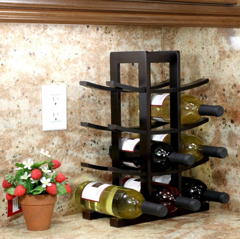 Oceanstar Bamboo Wine Rack