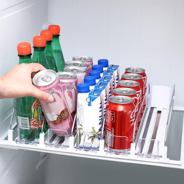 Dntorx Adjustable Drink Fridge Organizer