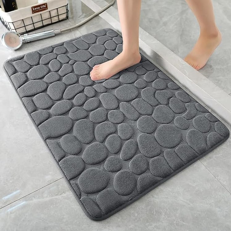 YIHOUSE Memory Foam Cobblestone Bath Mat