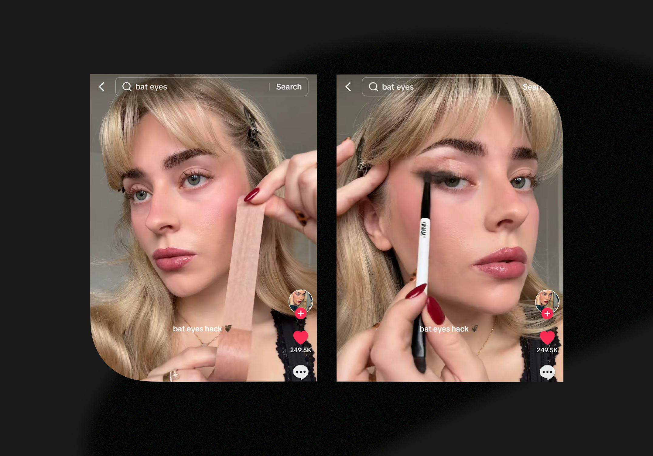 The "bat eye" makeup hack is the sultriest trend to come out of TikTok.