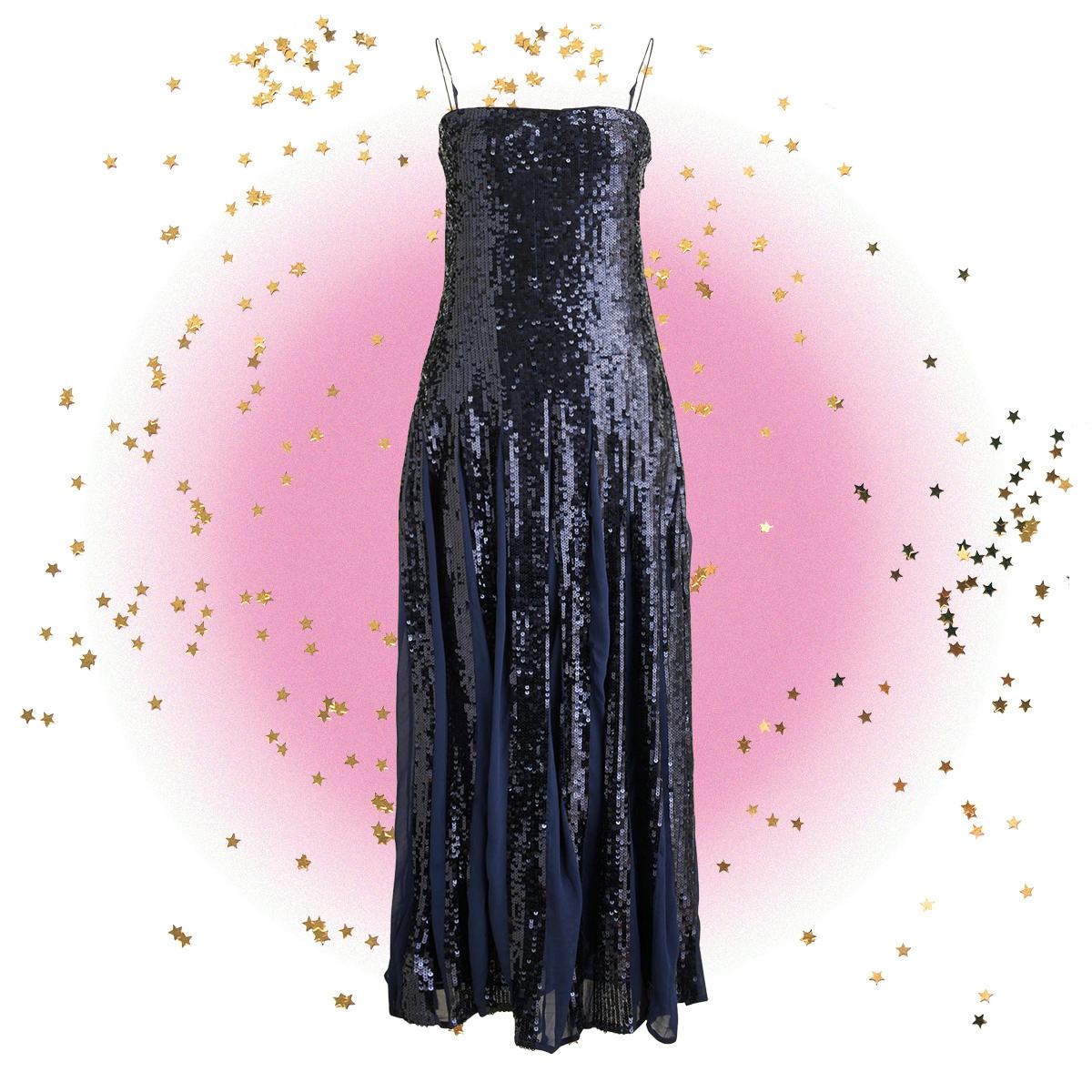 Christopher John Rogers X J.Crew pleated dress in sequins