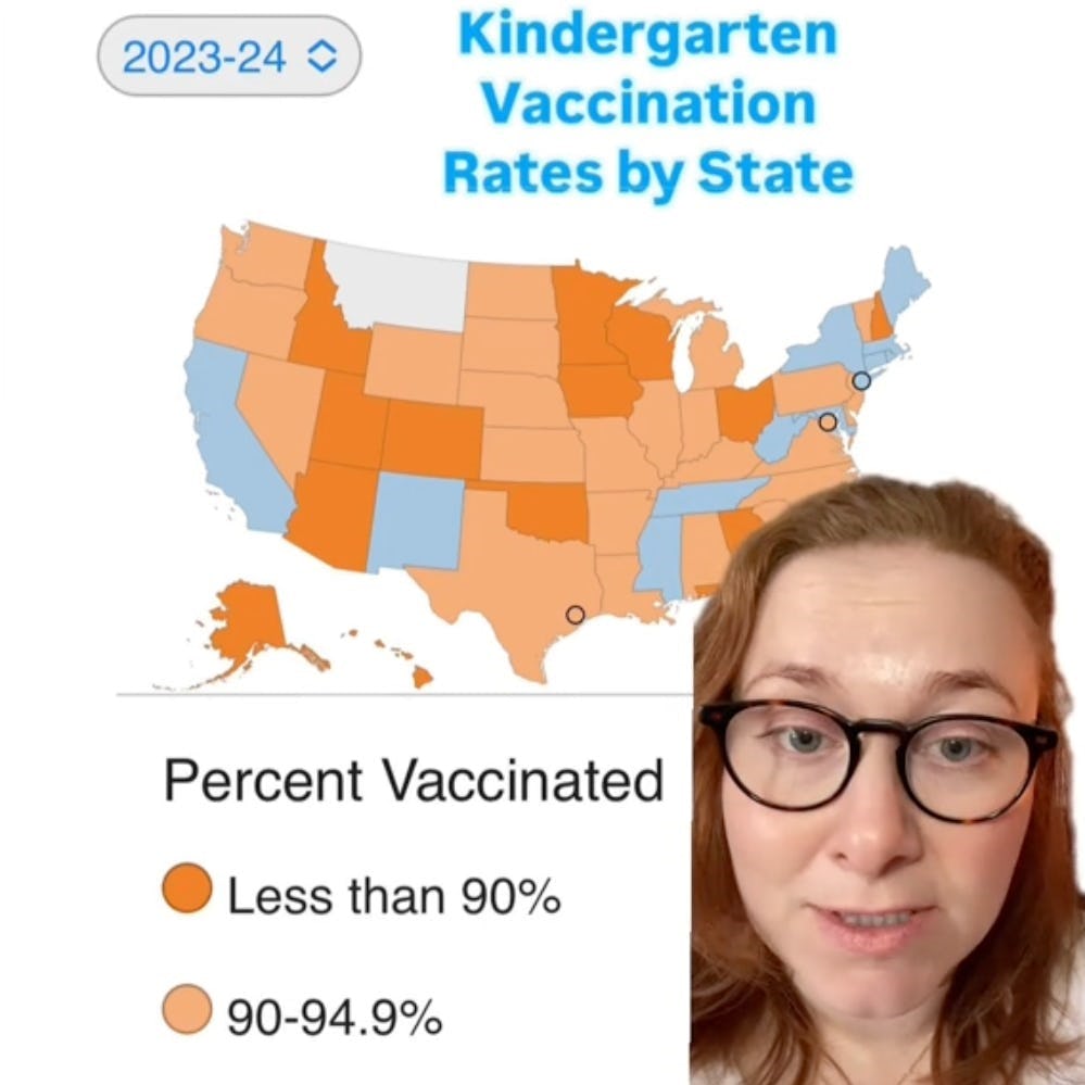 Only 10 States Have "Herd Immunity" Vaccination Rates For Measles Right Now