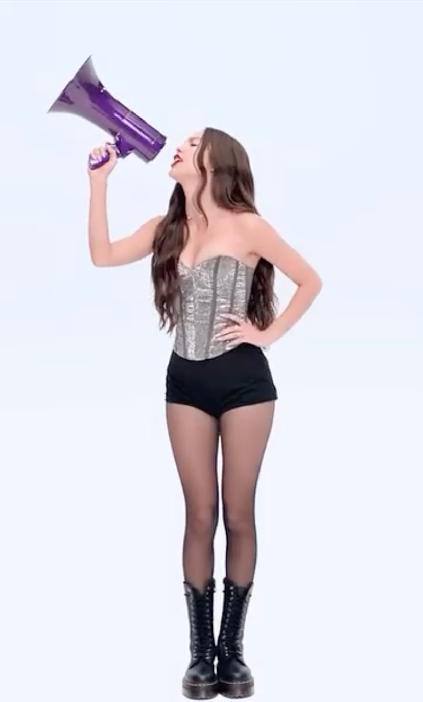 Olivia Rodrigo’s strapless bustier and shorts