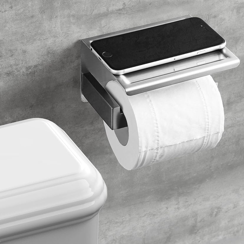 HITSLAM Adhesive Toilet Paper Holder