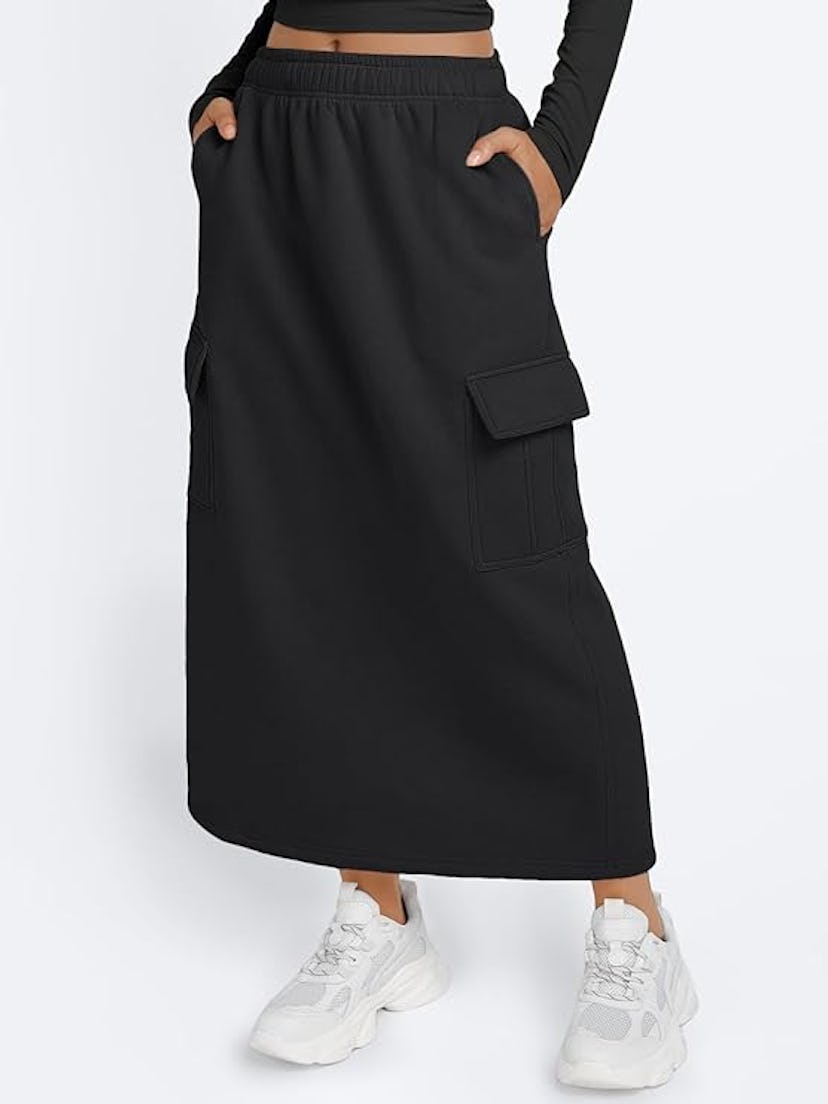 Trendy Queen Cargo Midi Skirt