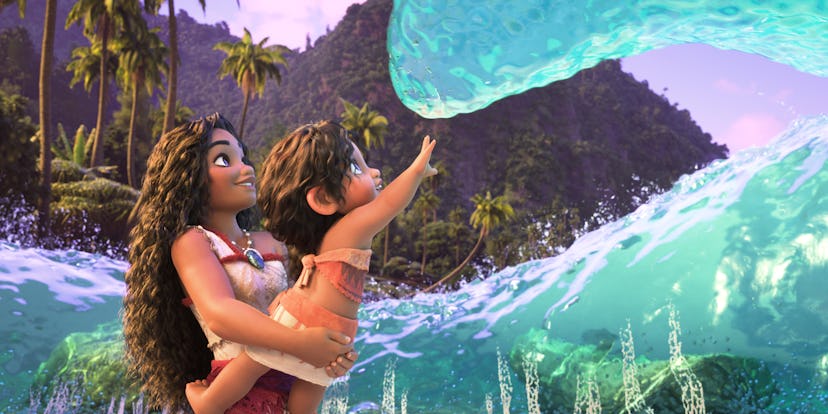 A still from Moana 2. Photo via Disney