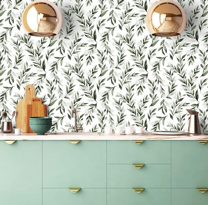 Livebor Green Leaf Peel and Stick Wallpaper