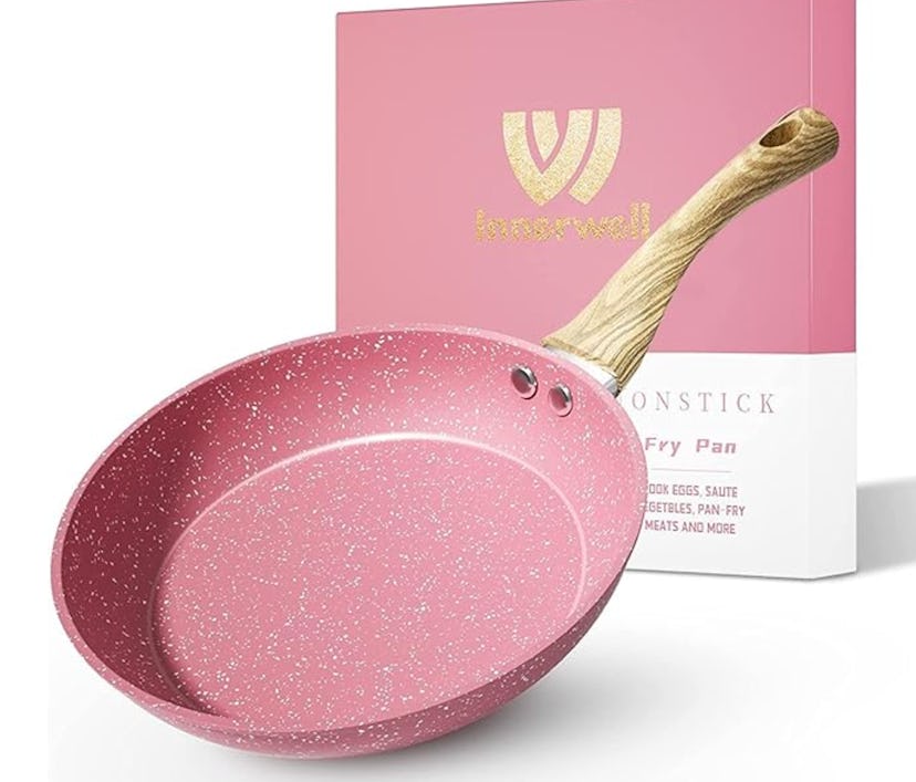 Innerwell 8-Inch Pink Nonstick Egg Pan