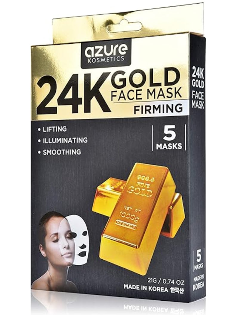 Azure Cosmetics 24K Gold Firming Face Mask (5-Pack)