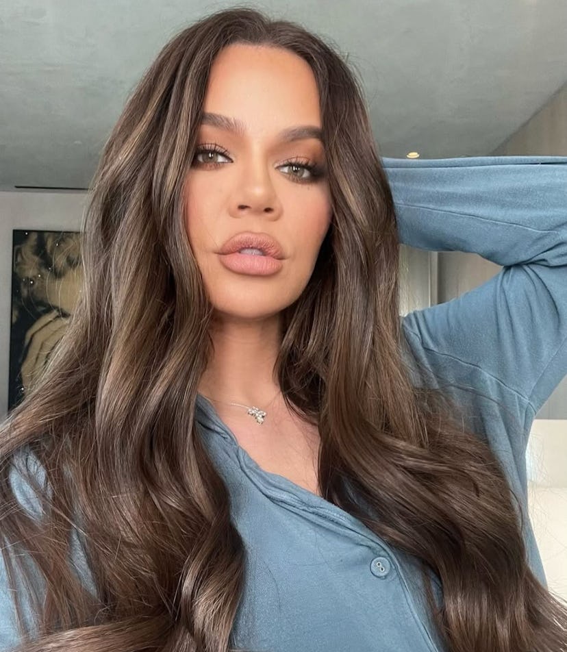 Khloé Kardashian Wore An Iridescent Plunging Bodysuit & Nothing Else