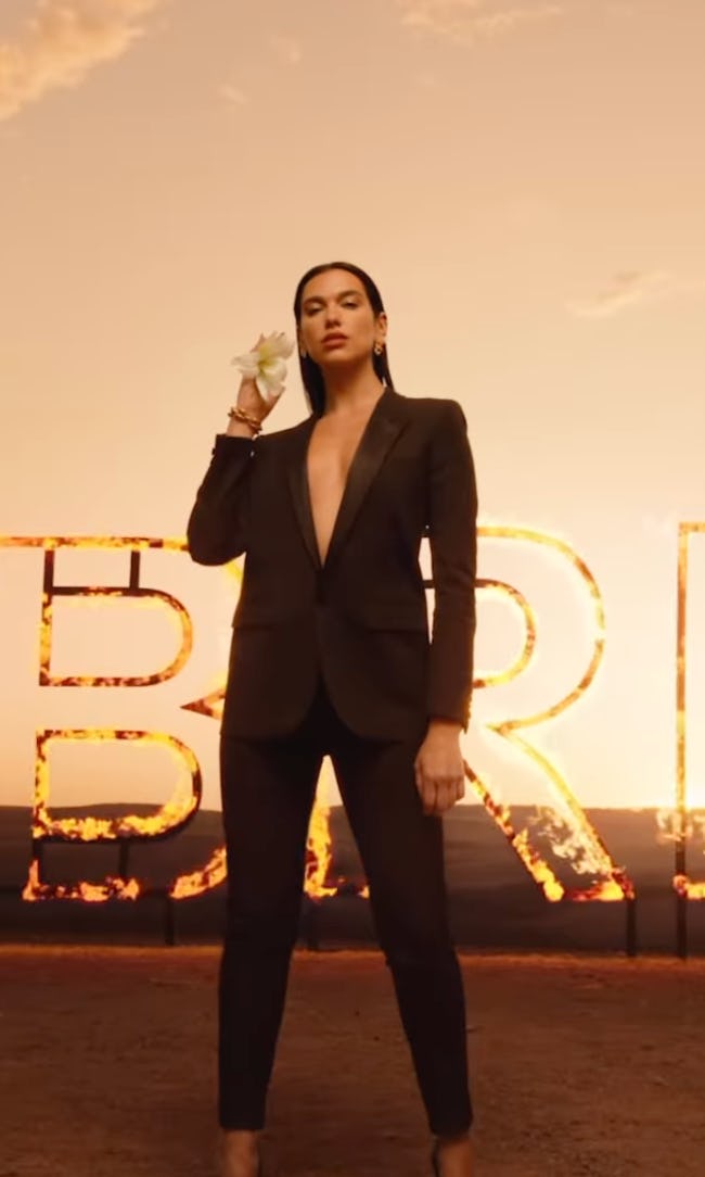 Dua Lipa forgot to wear a bar in her latest YSL campaign.