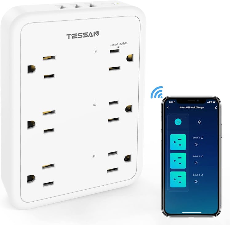 TESSAN Smart Outlet Plug Extender