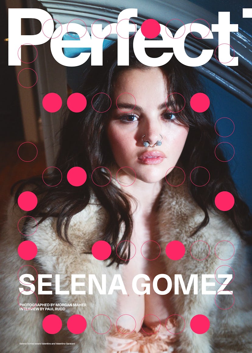 Selena Gomez’s plunging fur coat