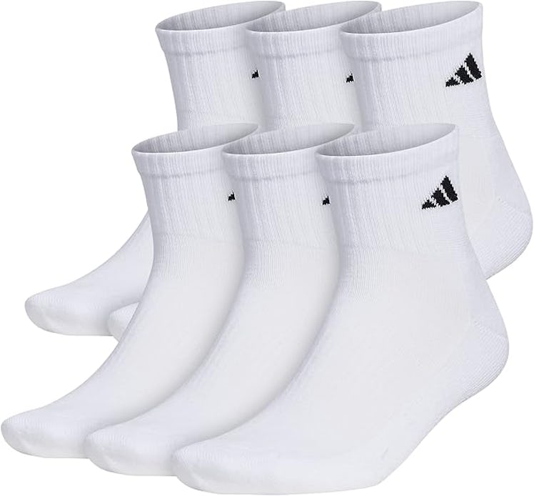 adidas Athletic Cushioned Quarter Socks (6 Pairs)