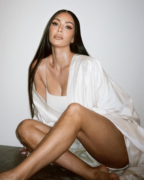 Kim Kardashian long straight hair