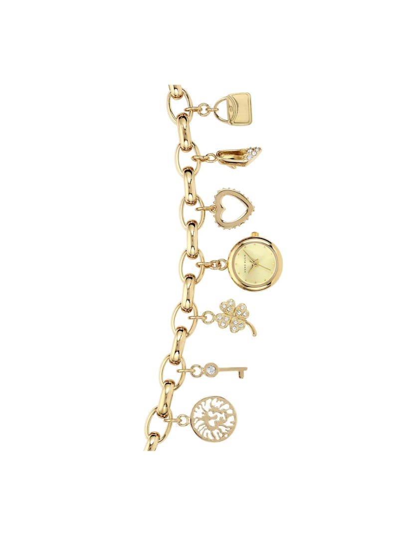 Anne Klein Crystal Charm Watch Bracelet