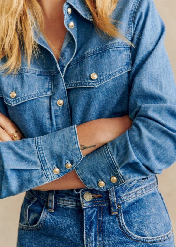 Eurielle Shirt in Medium Denim Blue