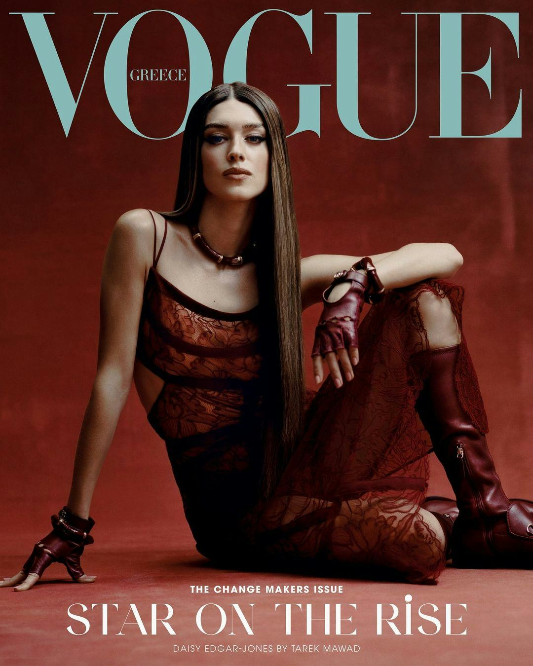 Daisy Edgar-Jones on the cover of Vogue Greece.