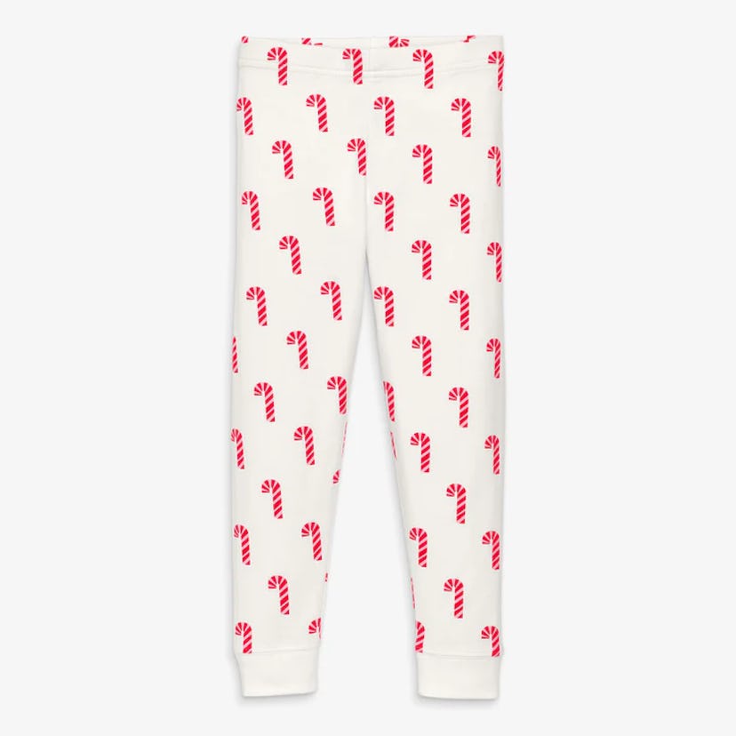 Kids Organic PJ Pant in candy canes, super cute family matching christmas pajamas