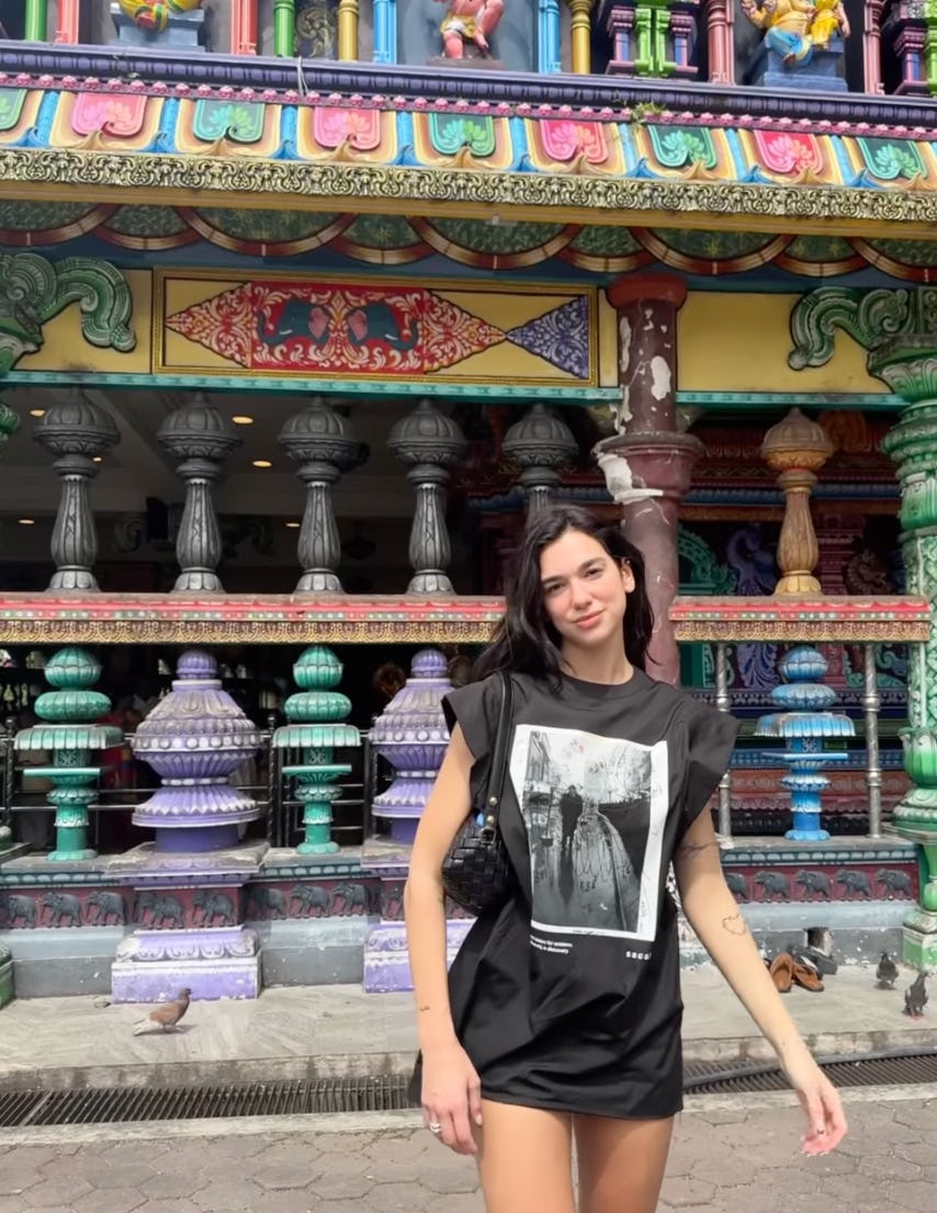 Dua Lipa forgot to wear pants in Kuala Lumpur.